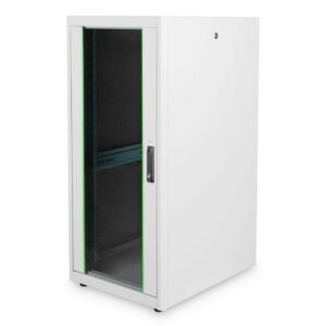 ARMADIO 26 UNITà 19 PER RETI E SERVER MISURE (A)1299 X (L)600 X (P)800 MM. COLORE GRIGIO CHIARO